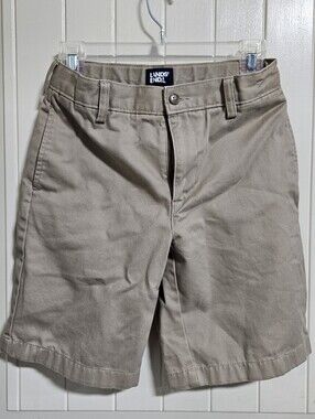 Lands' End Boy's Tan Flat-Front Shorts